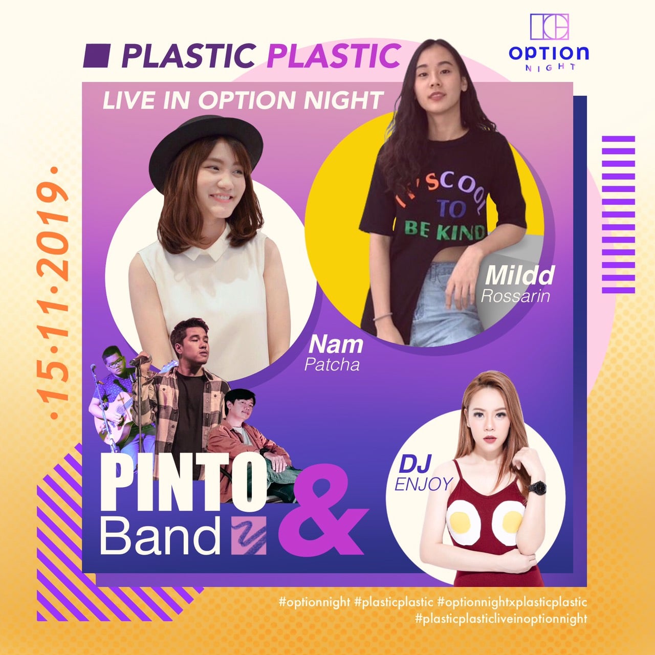 “Plastic Plastic Live in Option NIGHT” ปาร์ตี้คูลๆเมืองอุดรที่จัดโดย Option Night บาร์สุดฮอตเมืองอุดร 15 พ.ย.62